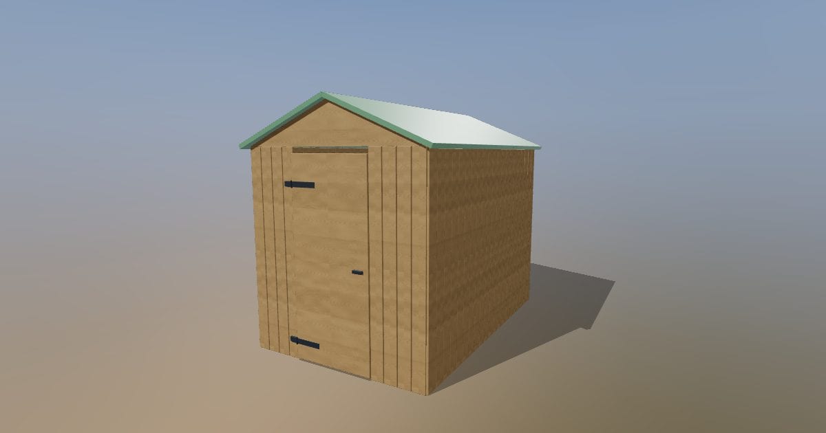 Garden shed 2 x 3 m - Original exterior model