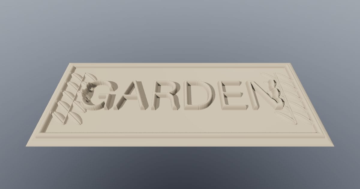 Garden sign with leaves