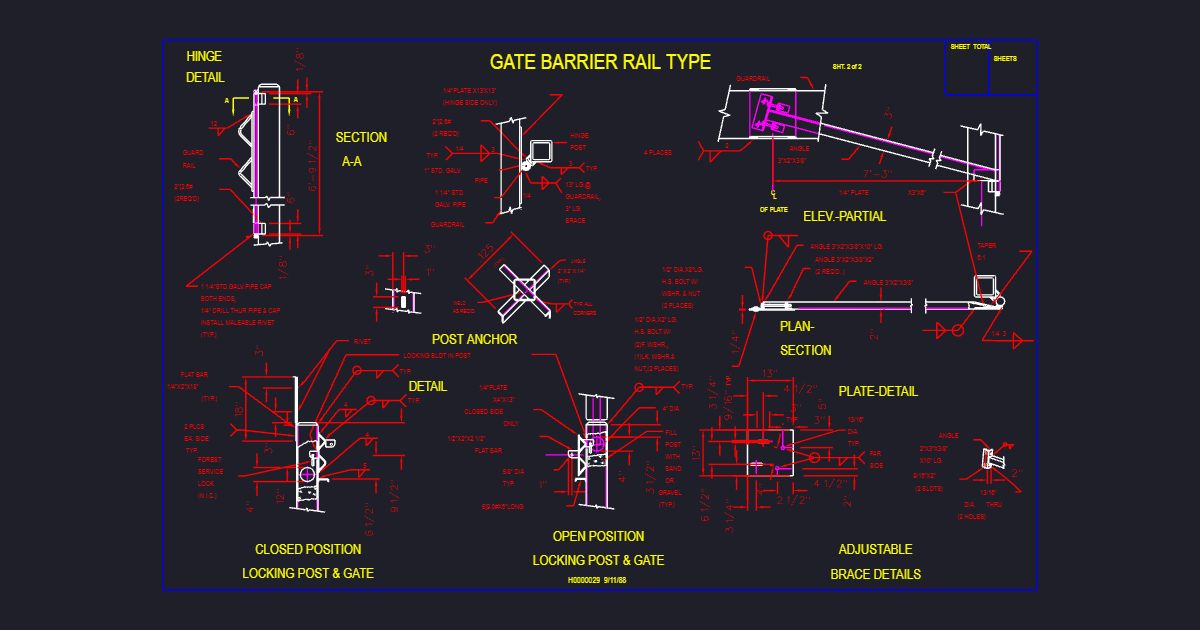 Gate Barrier/Rail Type (USFS H0000029)