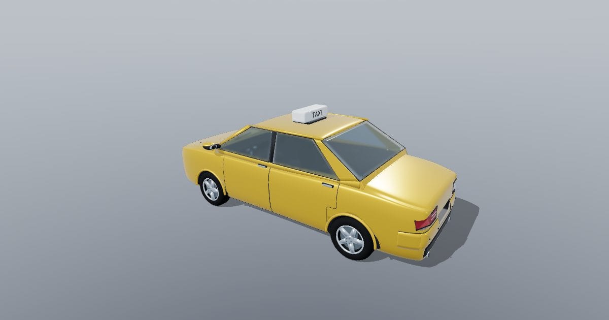 Generic city taxi with TAXI roof sign