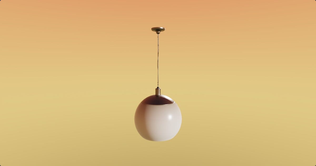 Glass globe pendant lamp