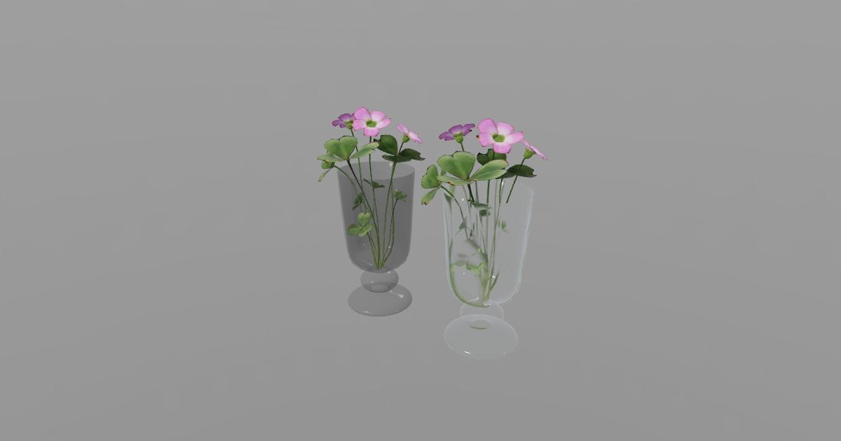 Glass vase with flowers
