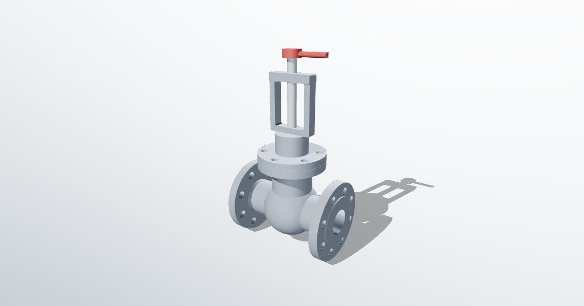 Globe valve, flanged