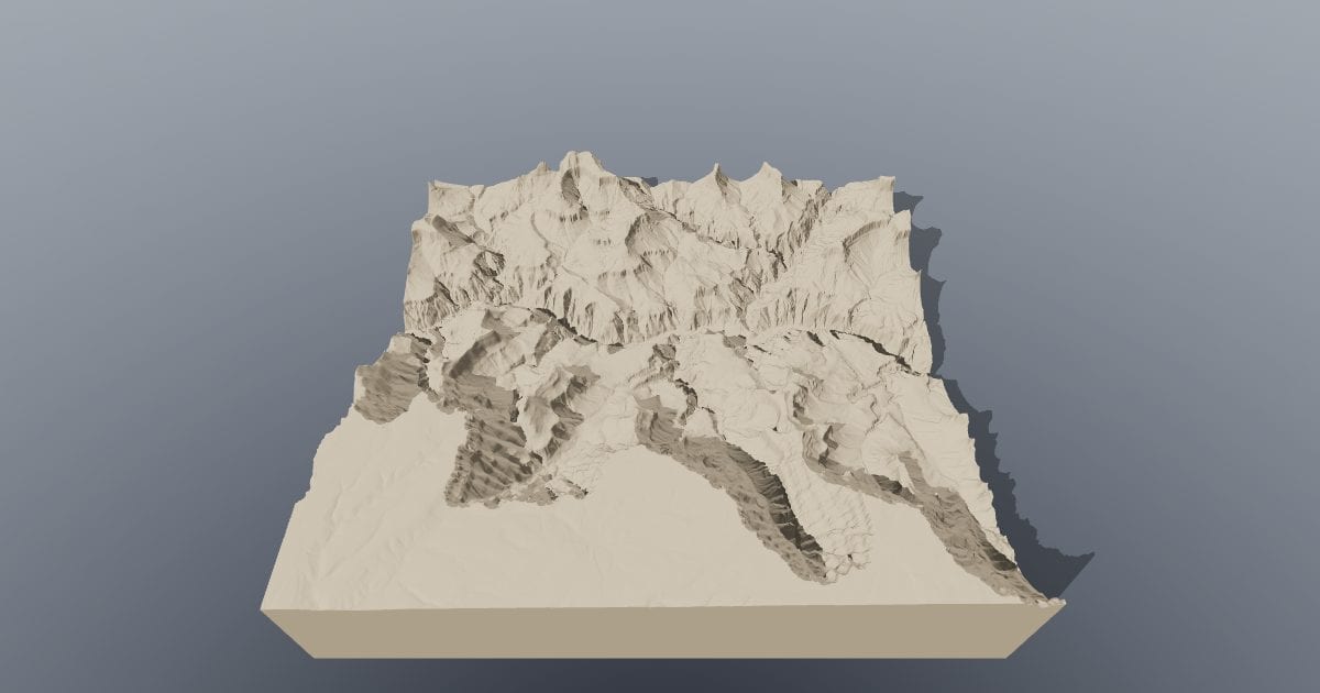 Grand Canyon terrain relief