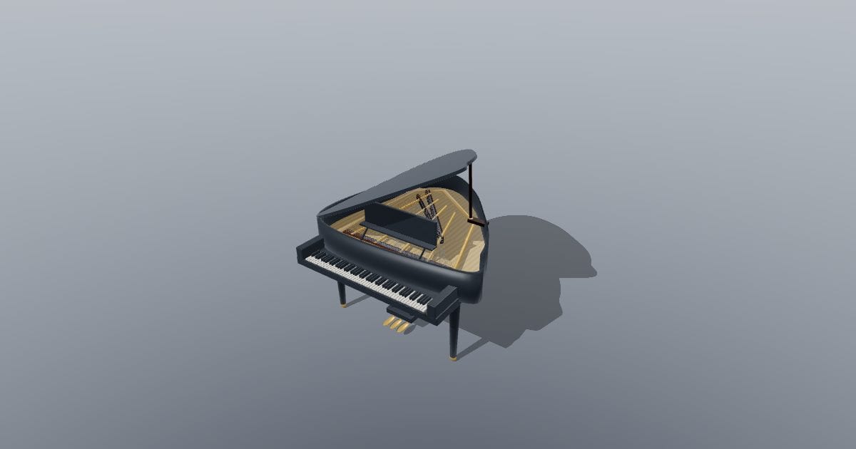 Grand piano - open lid