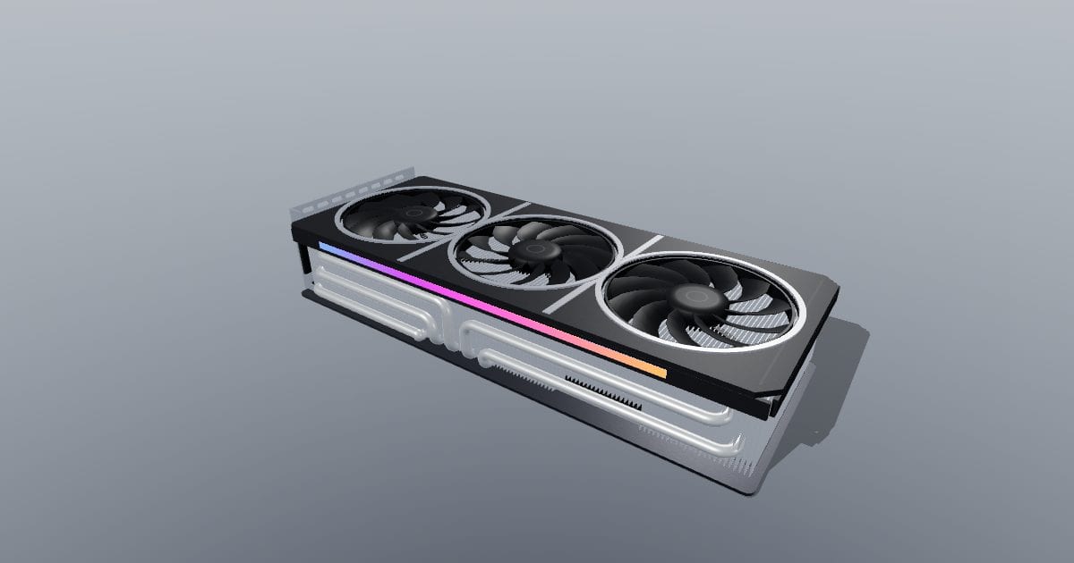 Graphics card with fans