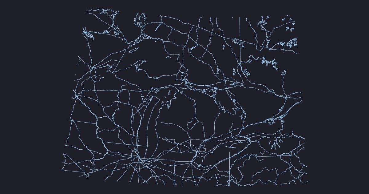 Great Lakes region map