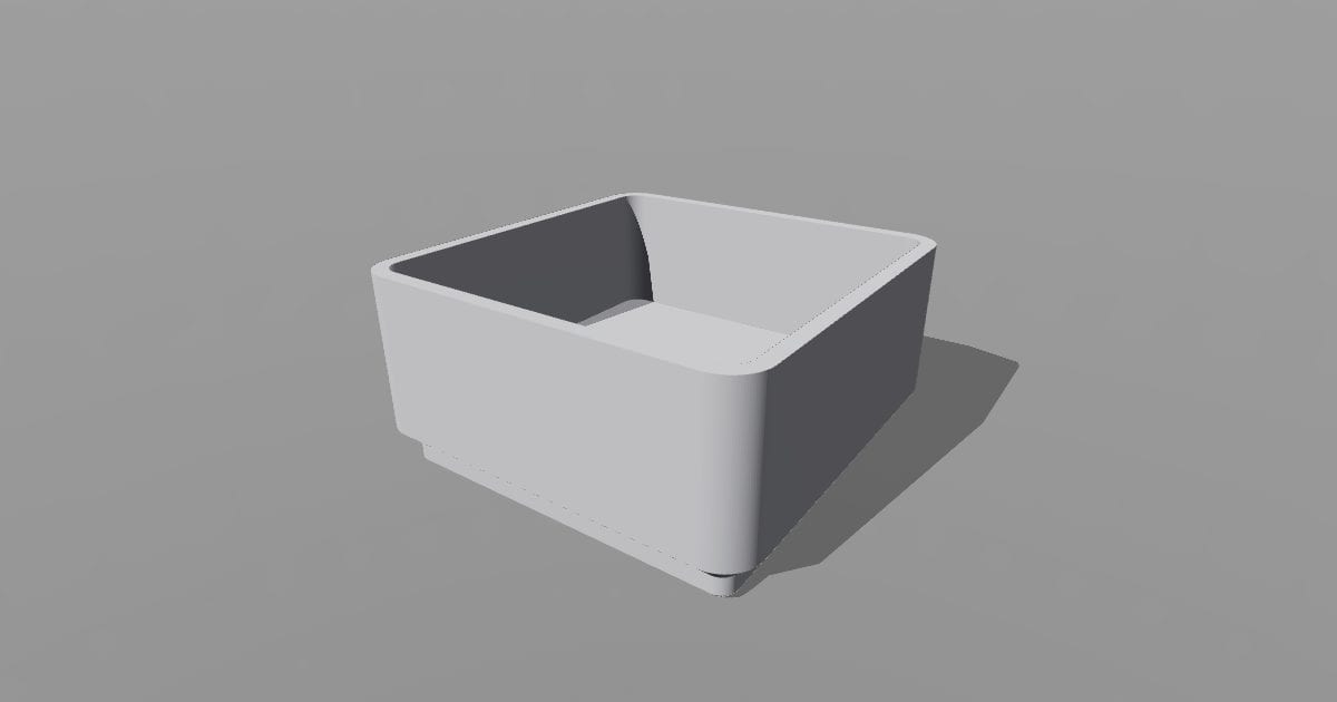 Gridfinity-compatible 1 x 1 open bin