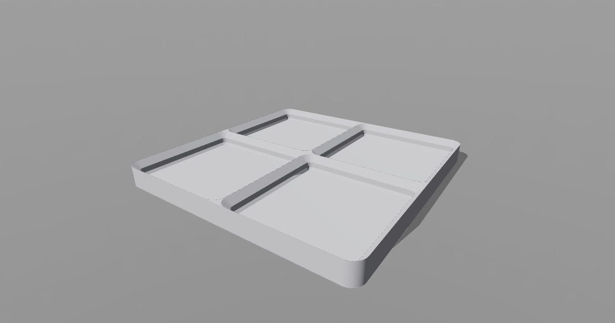 Gridfinity-compatible 2 x 2 baseplate