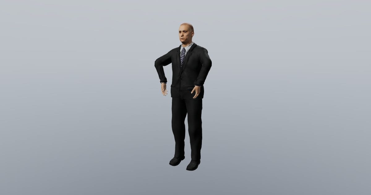 Hands near pockets - 3D Person, Resting