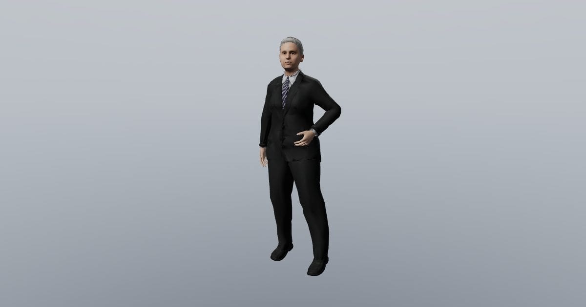 Harper - 3D Person, Woman Business suit standing