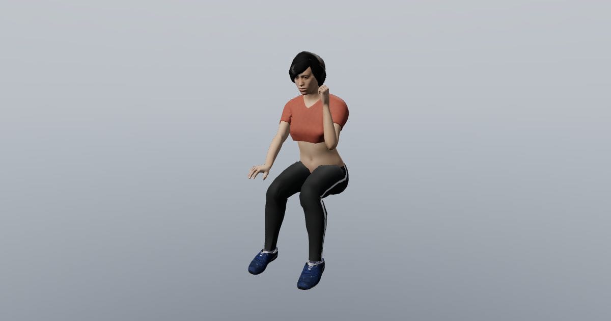 Head resting in hand - 3D Person, Resting