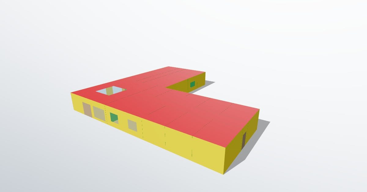 Health clinic, L-shaped (energy model)