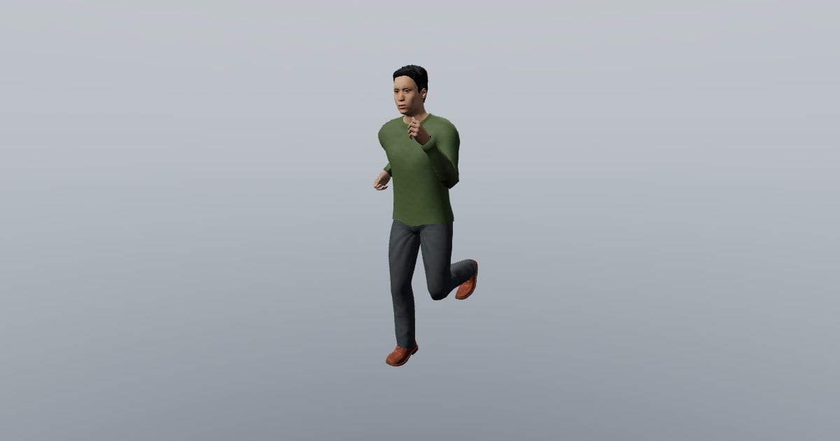 Heel lift drill - 3D Person, Running