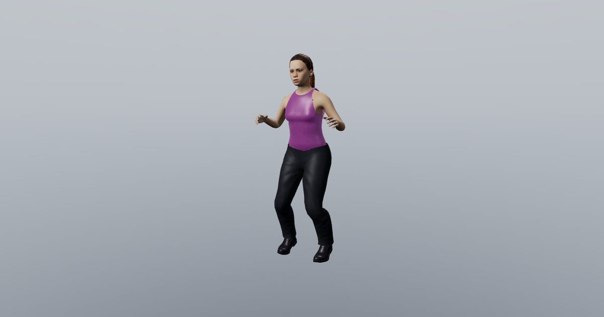 Heel-toe groove - Dancing 3D Person, Animated