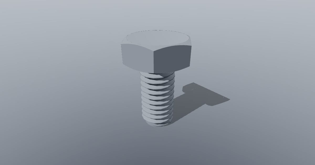 Hex bolt M6 x 12