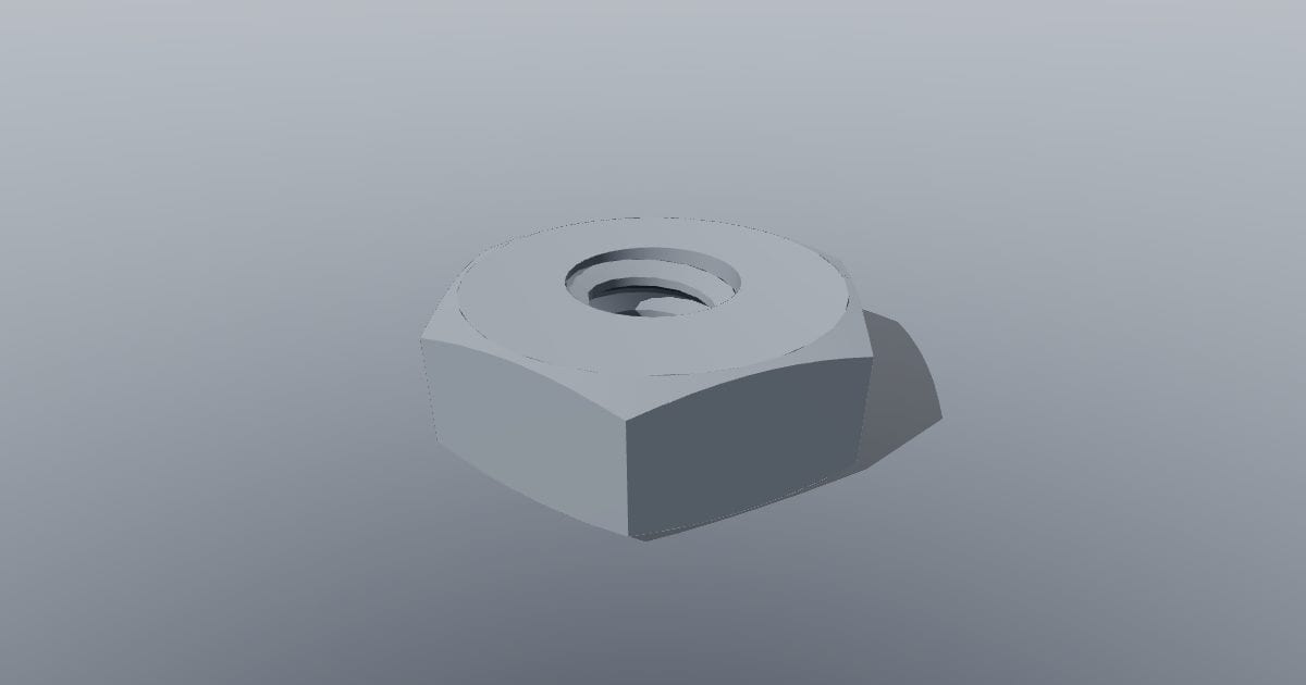 Hex nut #6-32 UNC