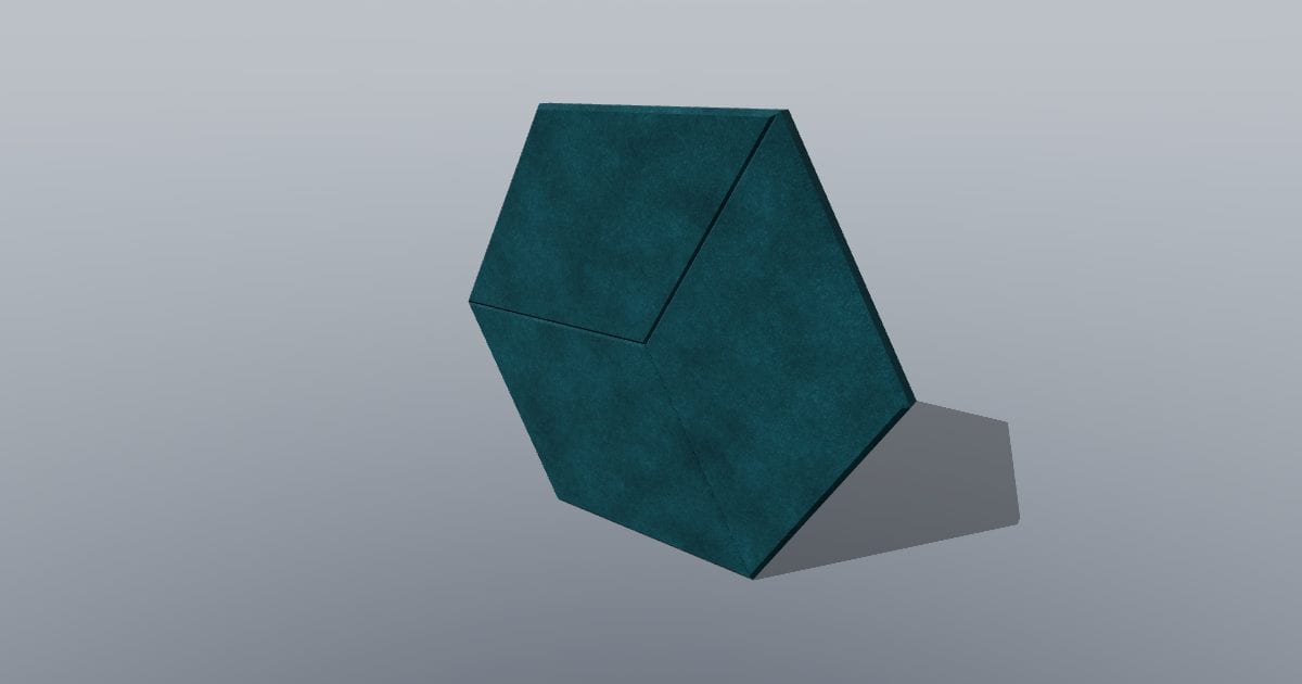 Hexagon acoustic felt panel, 600 mm (24 mm PET felt)