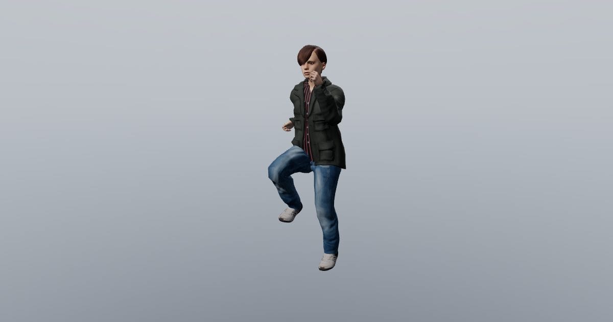 High-knee drill - 3D Person, Running