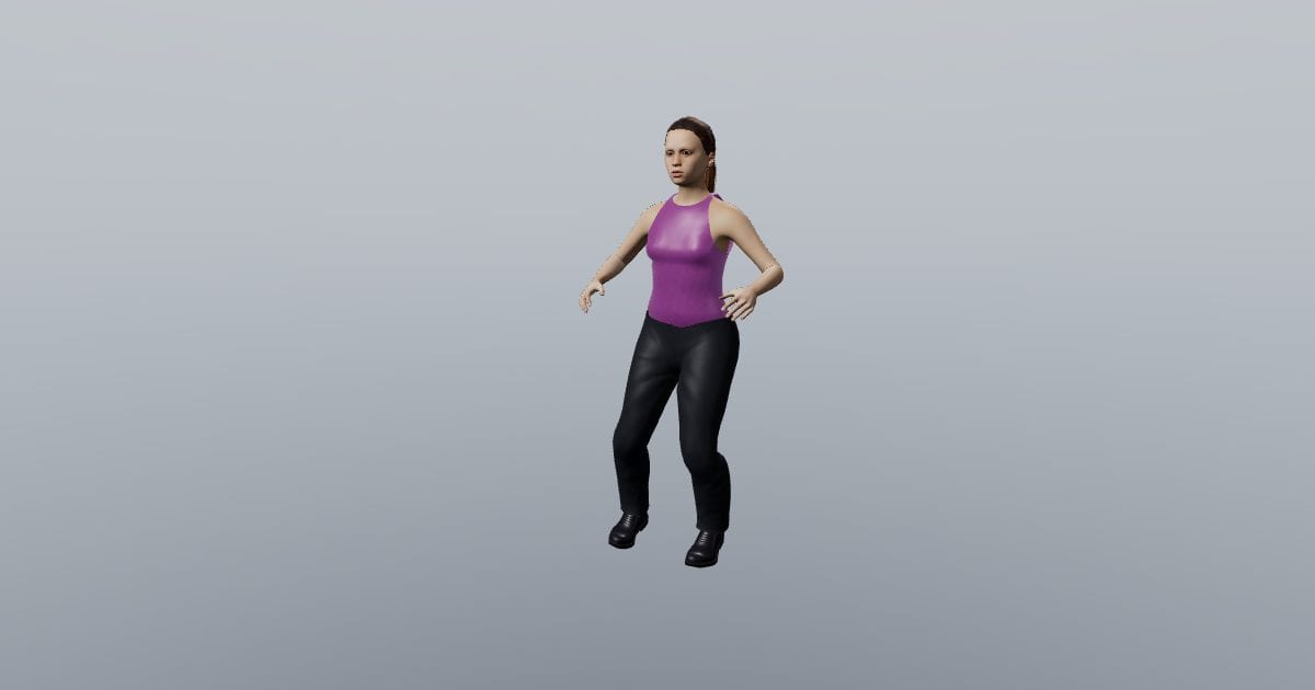 Hip circles - Dancing 3D Person, Animated