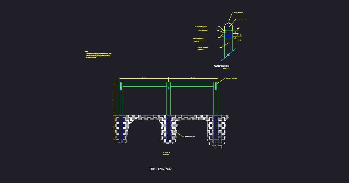 Hitching Post, Hitching Rail (USFS RHP2)