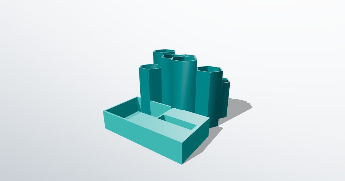 Honeycomb desk organizer (OpenSCAD)