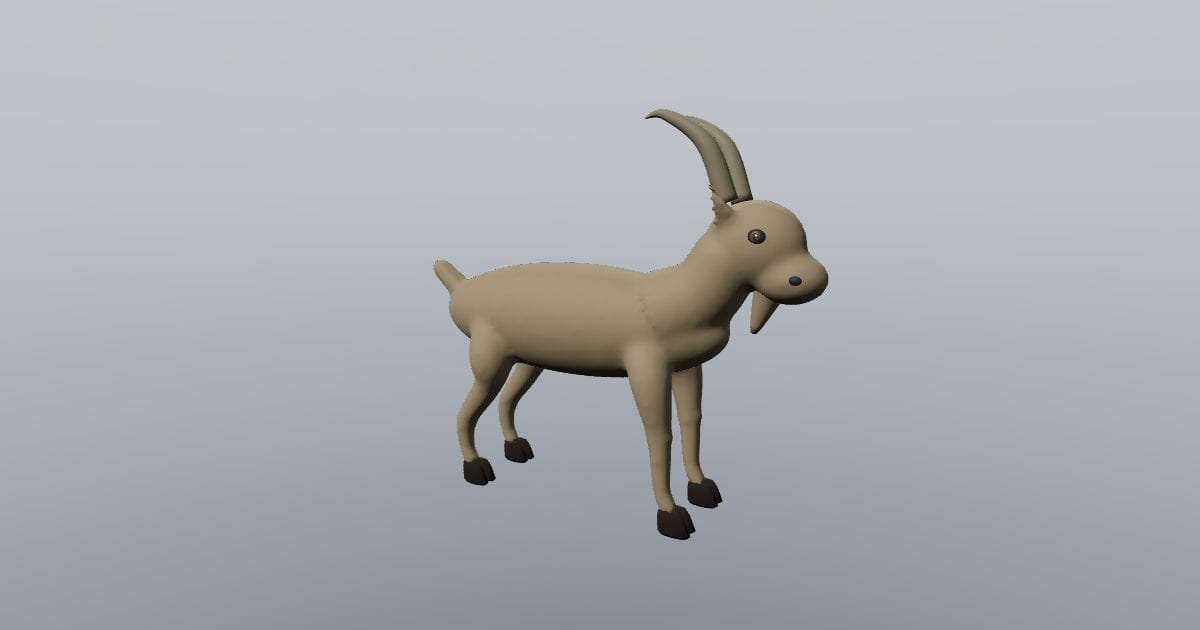 Horned goat
