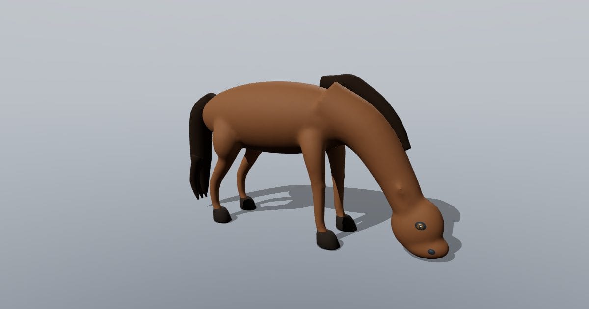 Horse grazing