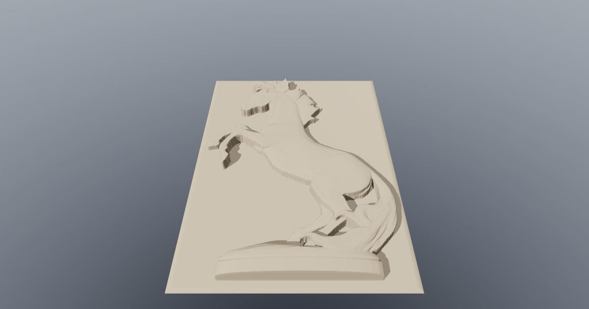 Horse statue relief