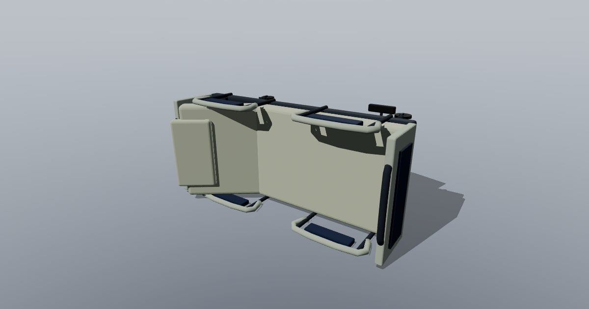 Hospital bed raised backrest (FBX)