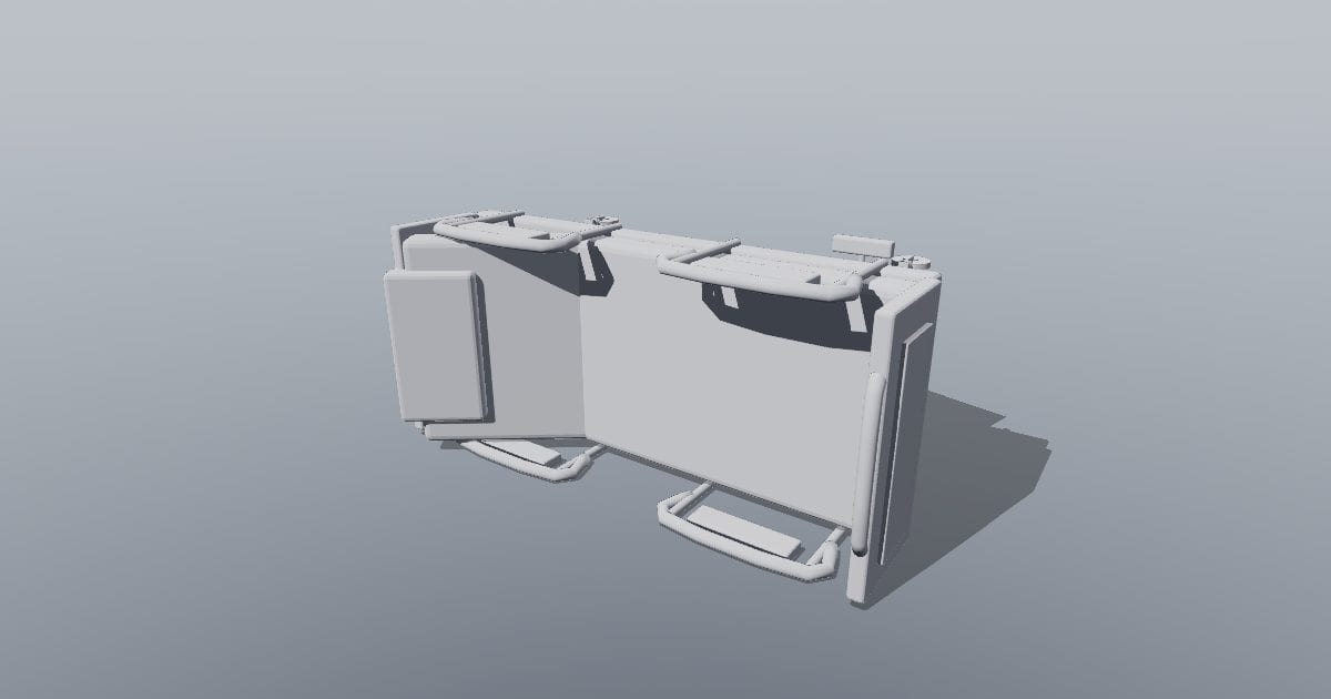 Hospital bed raised backrest (OBJ)