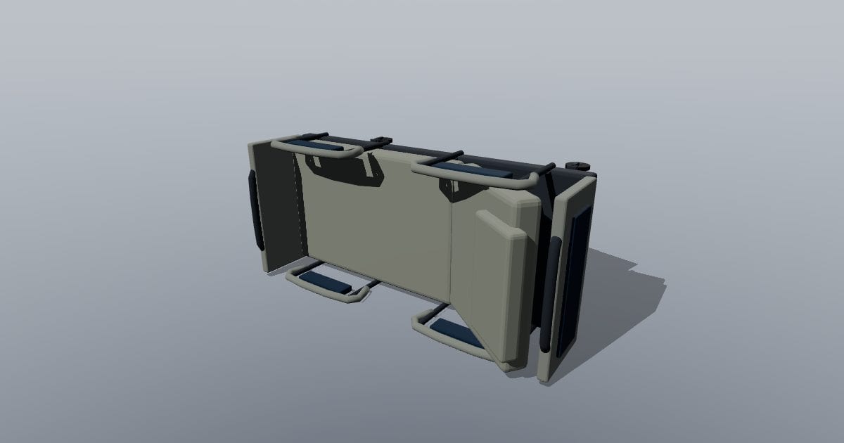 Hospital bed raised backrest (X3D)