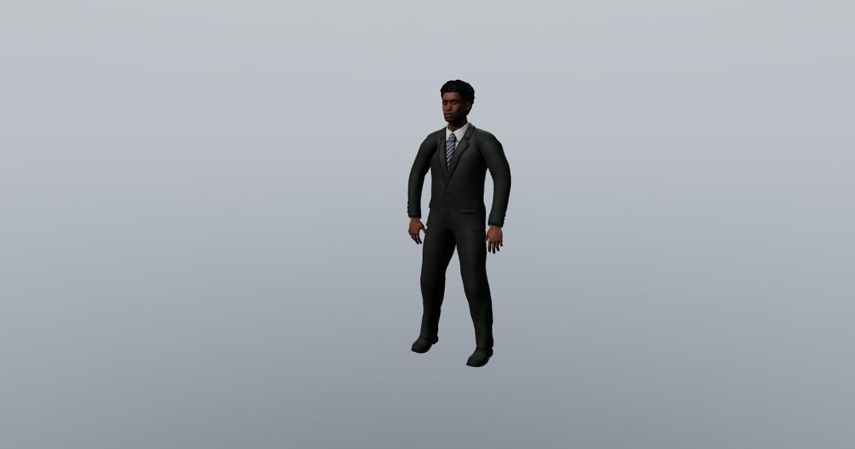 Idle standing - Jordan 3D Person, Animated
