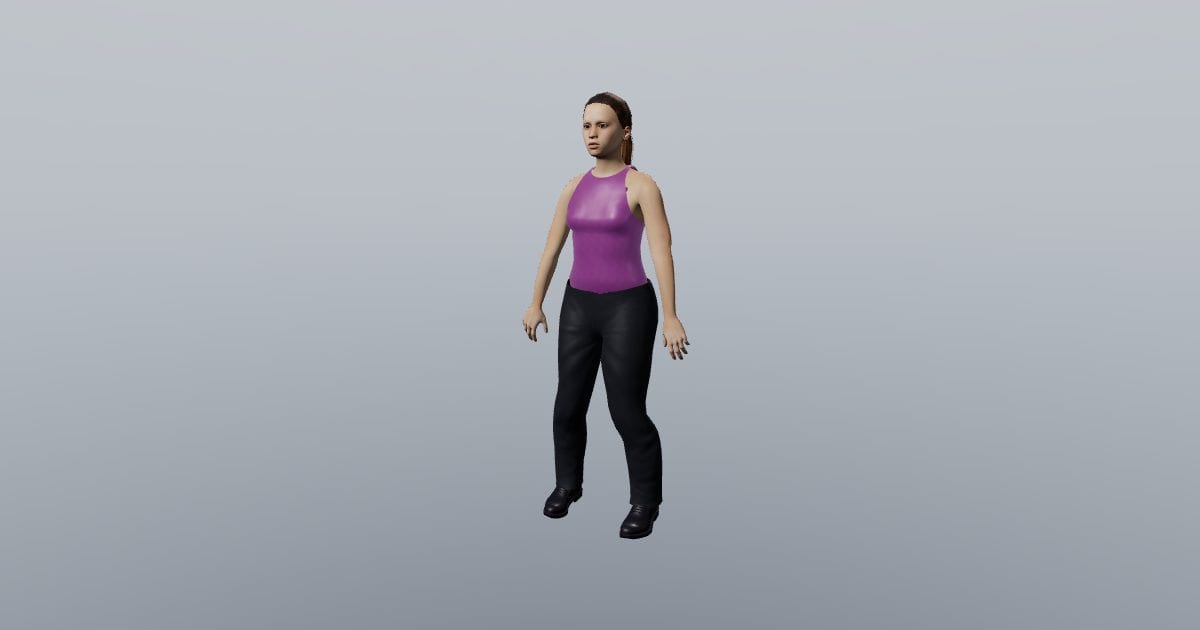 Idle standing - Maya 3D Person, Animated