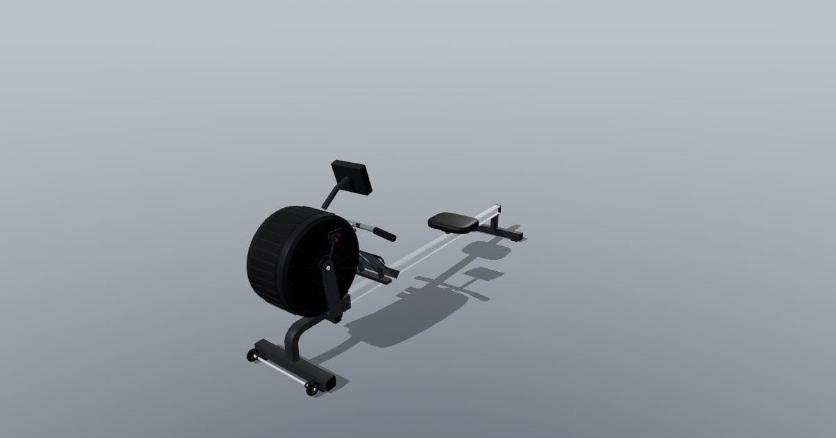 Indoor rowing machine (air flywheel)