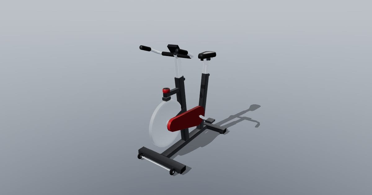 Indoor spin bike with front flywheel