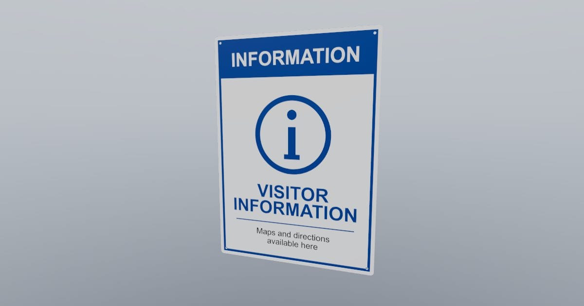 Information: visitor information sign