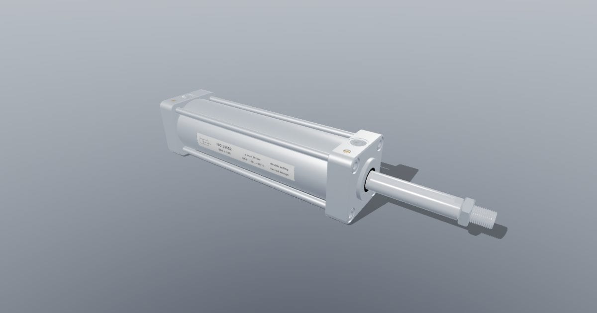 ISO 15552 tie-rod pneumatic cylinder 63 mm bore x 160 mm stroke