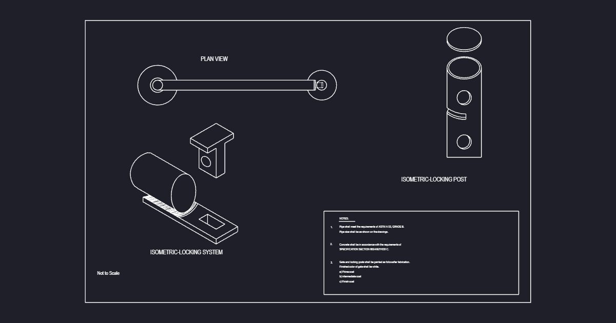Isometric Locking System & Post (USFS Road1c)