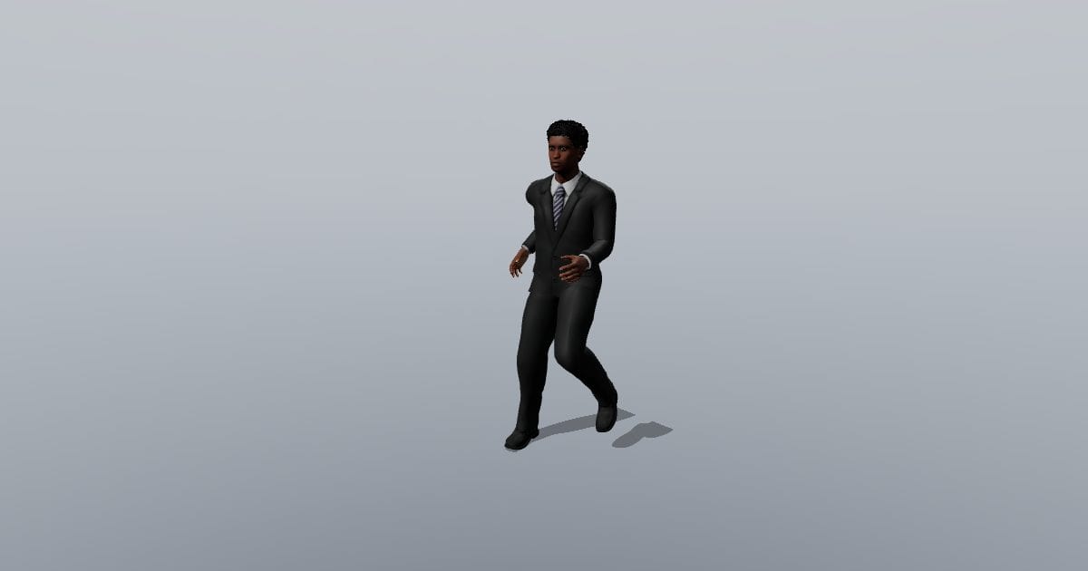 Jog - Jordan 3D Person, Animated
