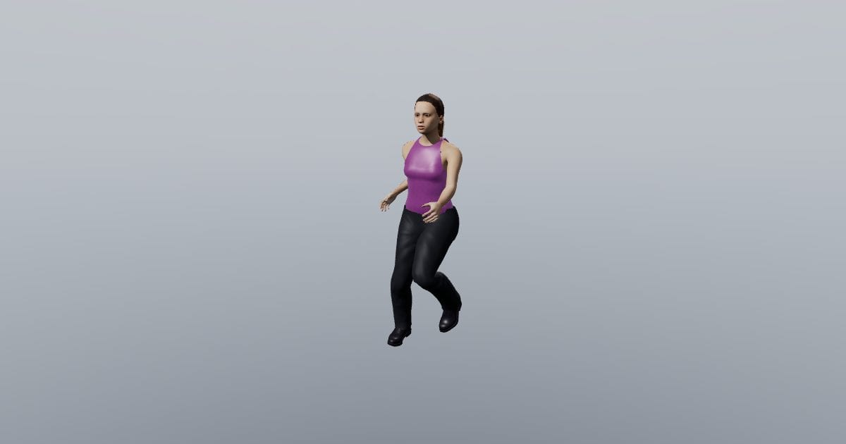 Jog - Maya 3D Person, Animated