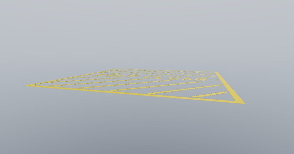 Keep clear hatched square floor zone