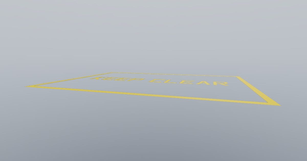 Keep clear rectangular floor zone