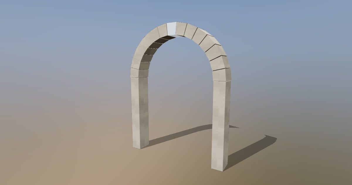 Keystone arch - Original exterior model