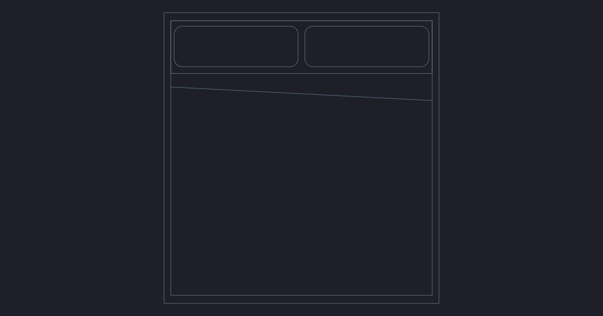 King bed plan - CAD Block