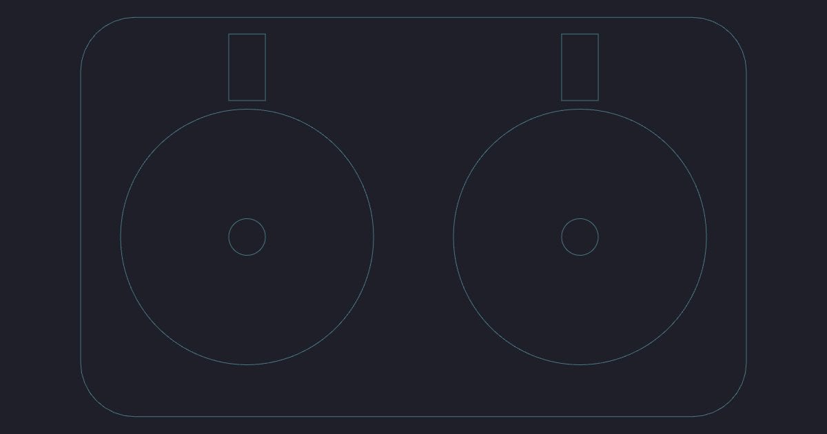 Kitchen sink plan - Plumbing and HVAC CAD Symbol