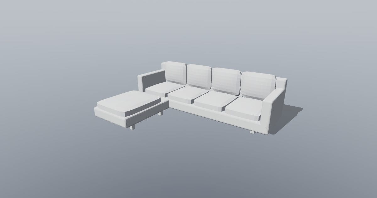 L sectional left - Original Interior Furnishing (3MF)