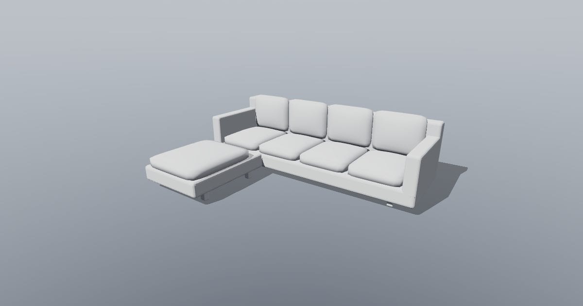 L sectional left - Original Interior Furnishing (Collada DAE)