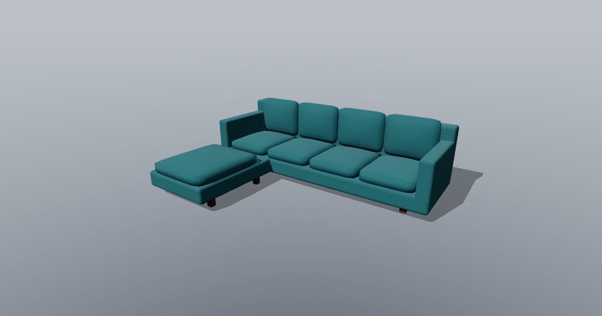 L sectional left - Original Interior Furnishing (USDZ)