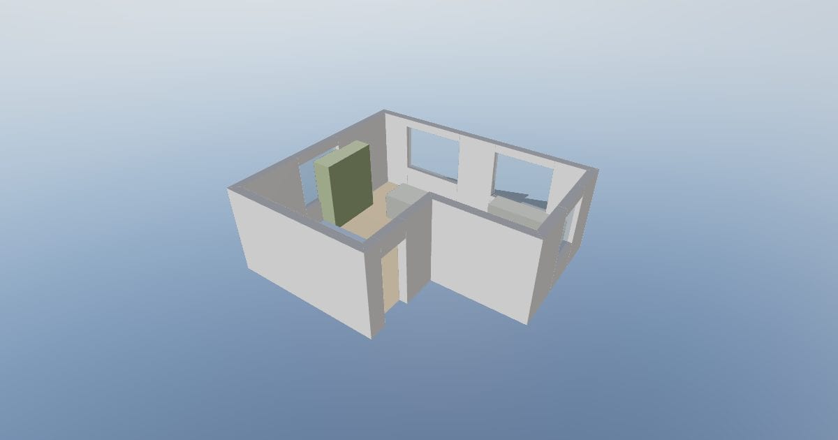 L-shaped studio